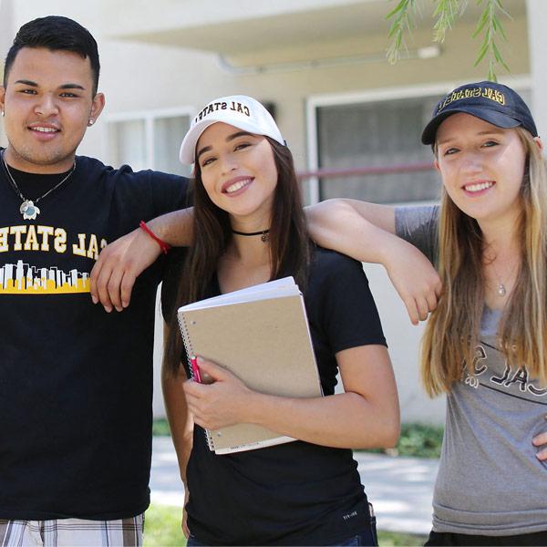 A diverse group of students posing for a photo.